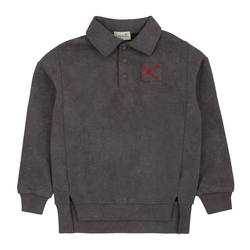 Acid Wash Polo - Smokey Brown