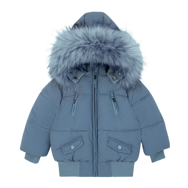 Textured Coat - Blue