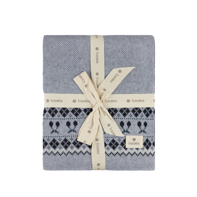 Fair Isle Blanket - Blue