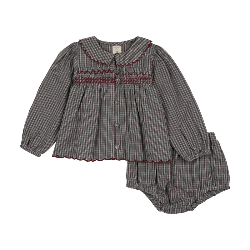 Pre-Order Plaid Edition Girls Toddler Set - Grey