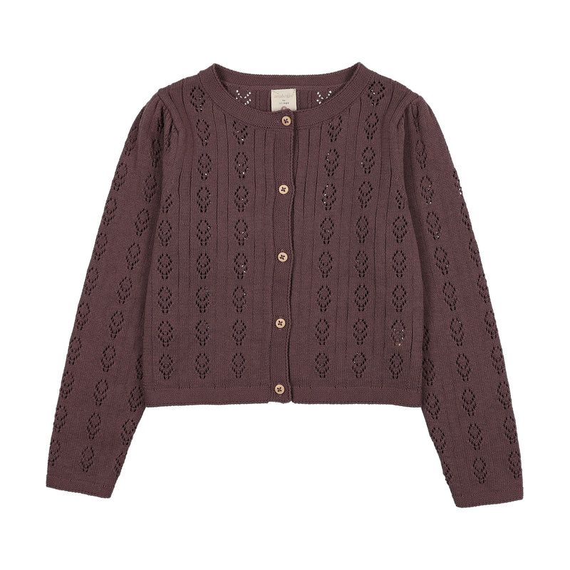 Pre-Order Girls Cardigan - Vintage Purple