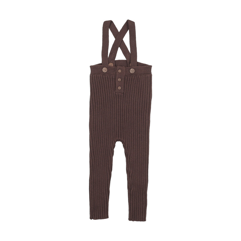 Pre-Order Toddler Rib Knit Overall - Chocolate Brown