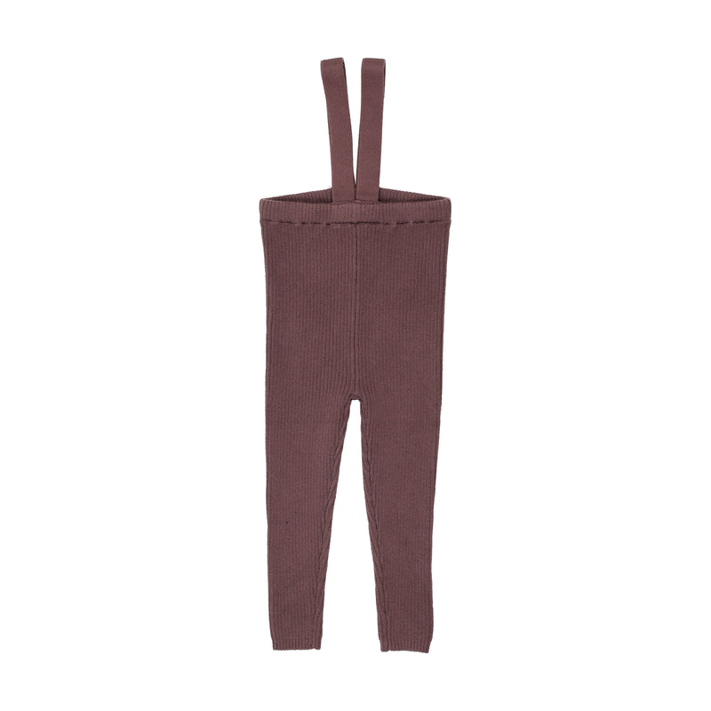 Knit Suspender Leggings - Vintage Purple