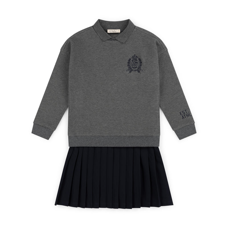 Pre-Order The Prep Edit Pleated Dress - Grey