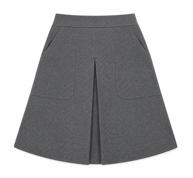 Grey Emblem Skirt