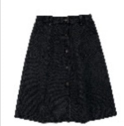 A lined skirt - Black Denim