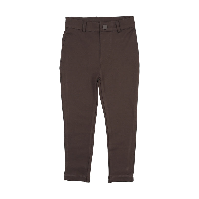 Ponte Pants Without Seam - Chocolate Brown