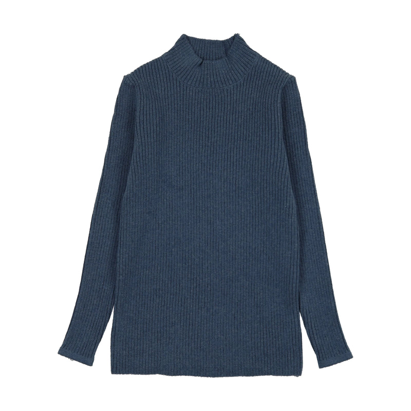 Knit Mockneck - Vintage Blue
