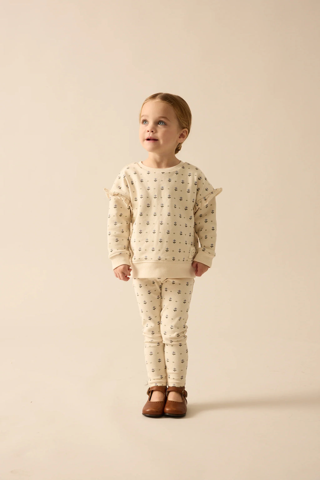 Pre-Order Printed Toddler Set - Cream Print