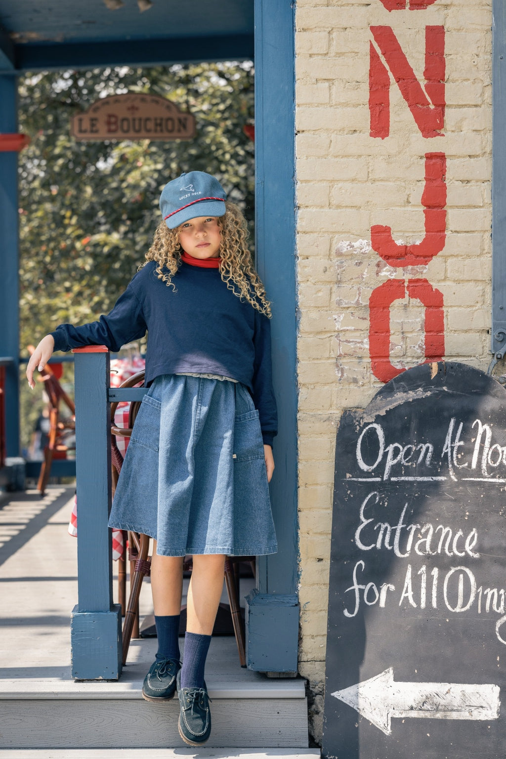 Flaired Skirt - Blue Denim