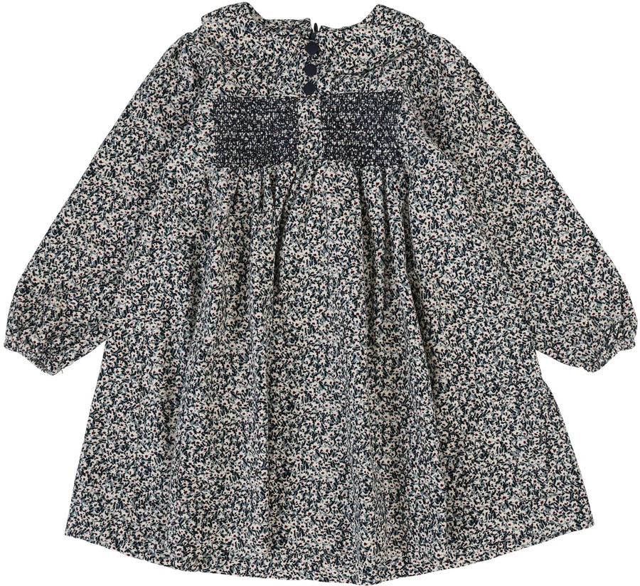 Daisy Floral Dress Dusty Blue - 3T