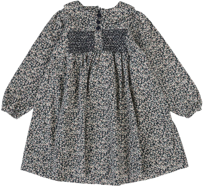 Daisy Floral Dress Dusty Blue - 3T
