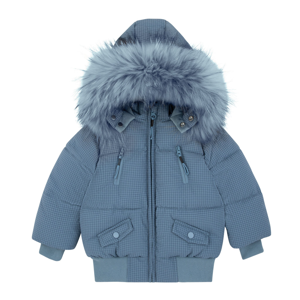 Textured Coat - Blue