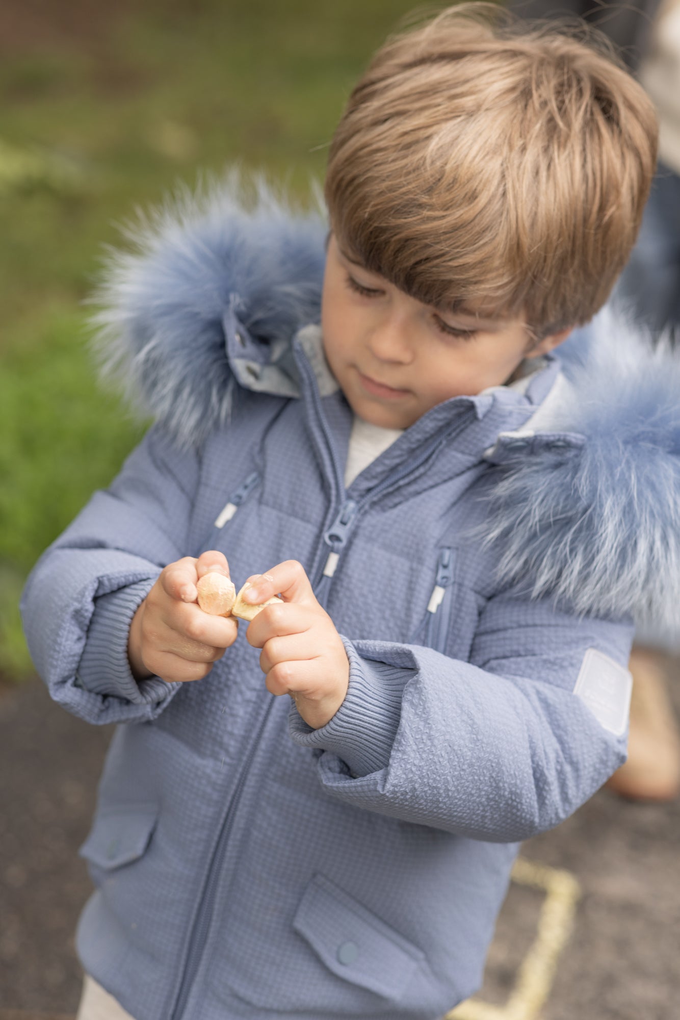 Textured Coat - Blue