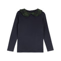French Terry Scottish Collar Tee - Blue