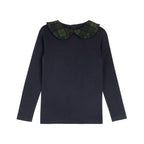 French Terry Scottish Collar Tee - Blue