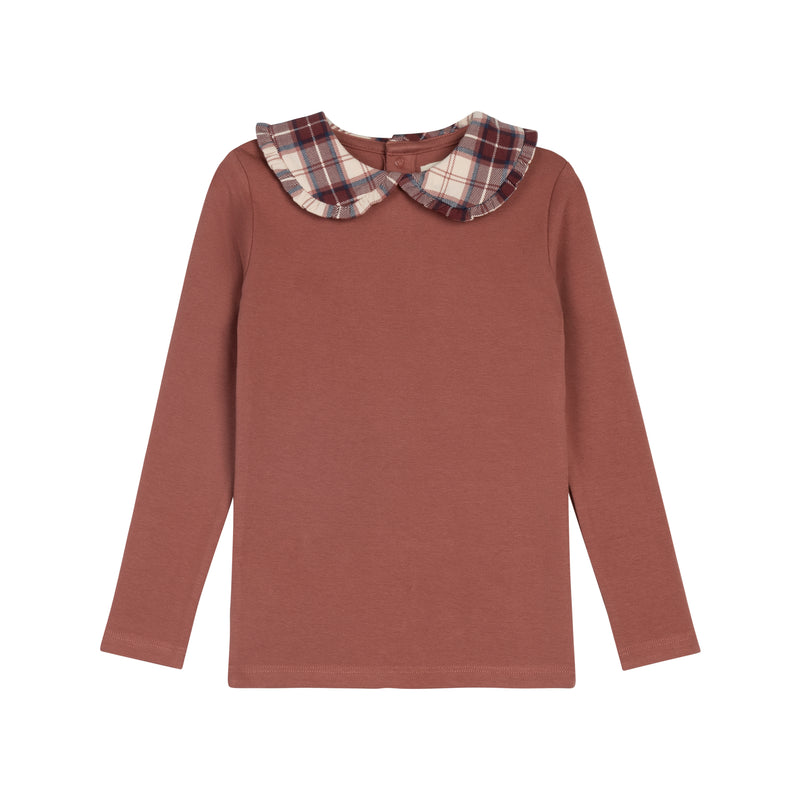 French Terry Scottish Collar Tee - Pink