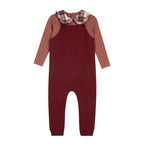 French Terry Scottish Collar Bodysuit & Overall - Pink
