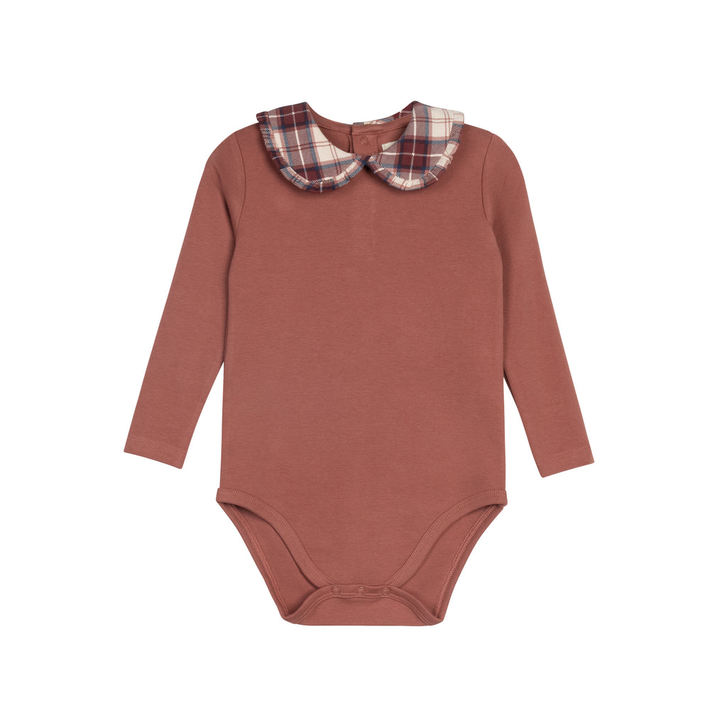 French Terry Scottish Collar Bodysuit & Overall - Pink