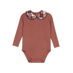 French Terry Scottish Collar Bodysuit & Overall - Pink