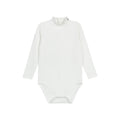 Fair Isle Embroidered Mockneck Bodysuit - Ivory Blue