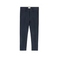 Embroidered Trim Boys Woven Pants - Navy