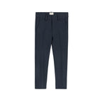 Embroidered Trim Boys Woven Pants - Navy