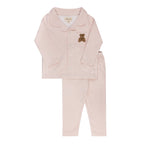 Gingham Teddy Pajamas - Pink