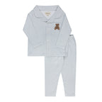 Gingham Teddy Pajamas - Blue