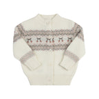 Fair Isle Baby Cardigan & Beanie - Ivory