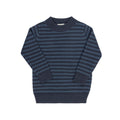 Embroidered Trim Boys Sweater - Navy