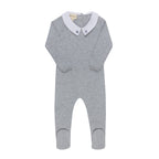 Fair Isle Kimono Footie - Blue
