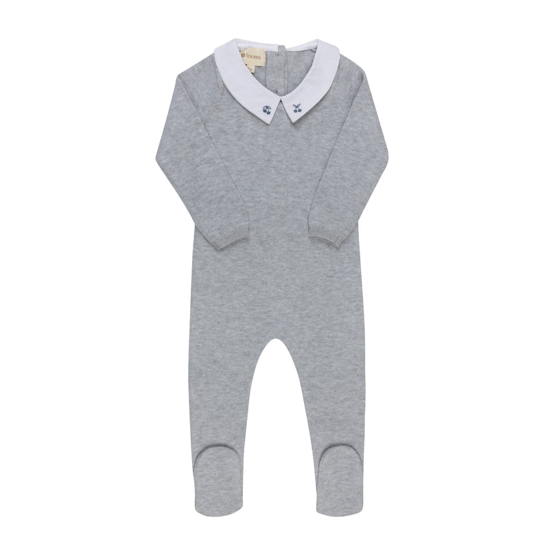 Fair Isle Kimono Footie - Blue