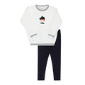 French Terry Scottish 2 Piece Set - Ivory Boy