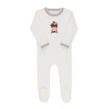 French Terry Scottish Footie - Ivory Girl