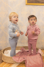 Velour Embossed Set - Baby Blue