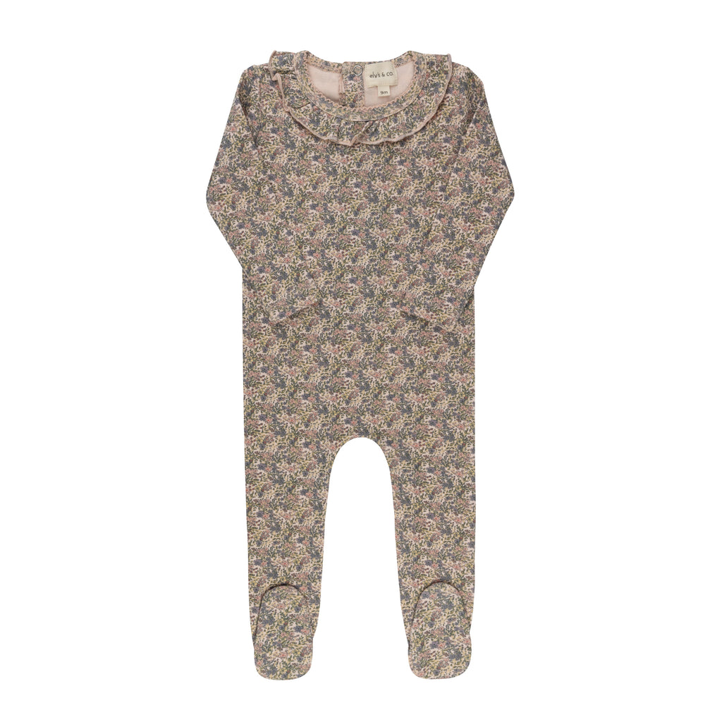 Liberty/Berry Footie - Pink Print