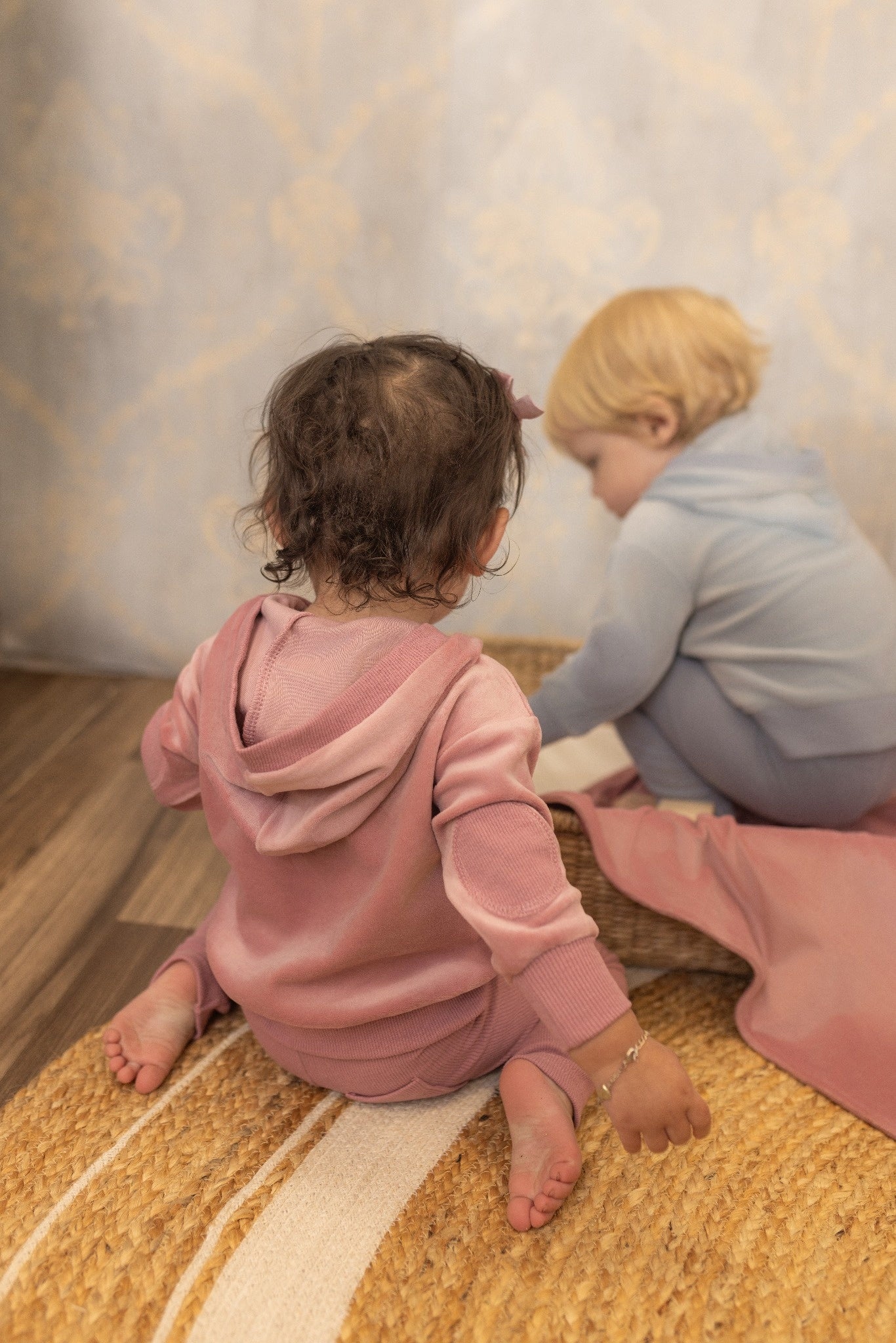 Velour Embossed Set - Mauve Pink