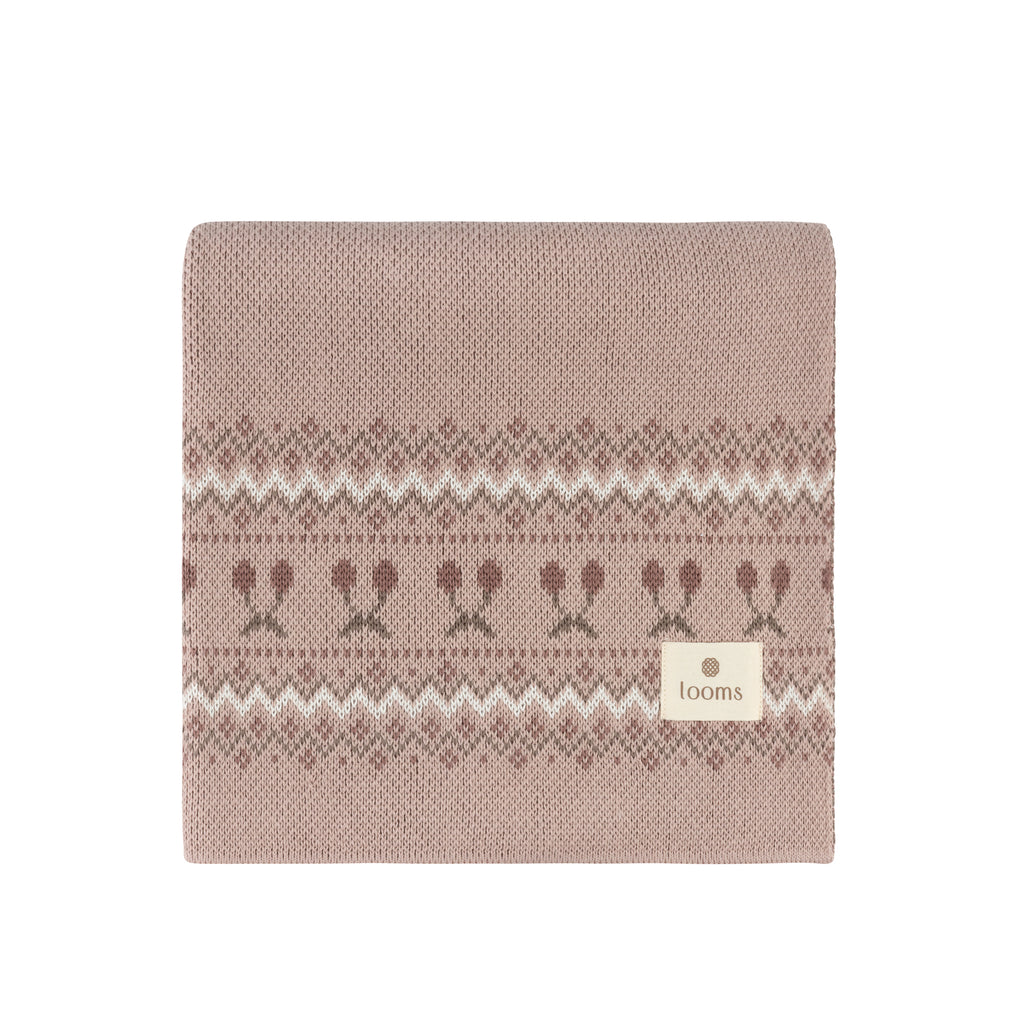 Fair Isle Blanket - Pink