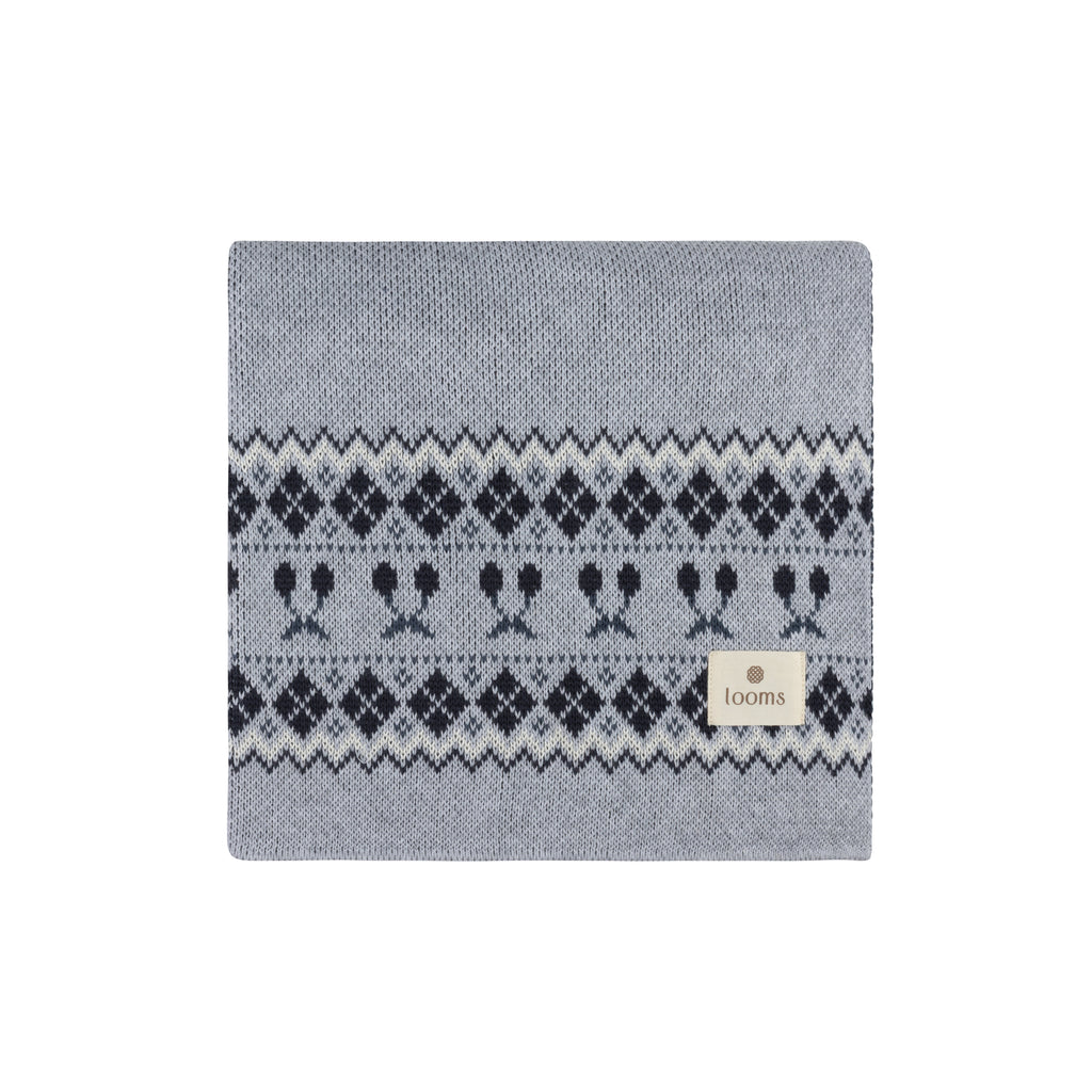 Fair Isle Blanket - Blue