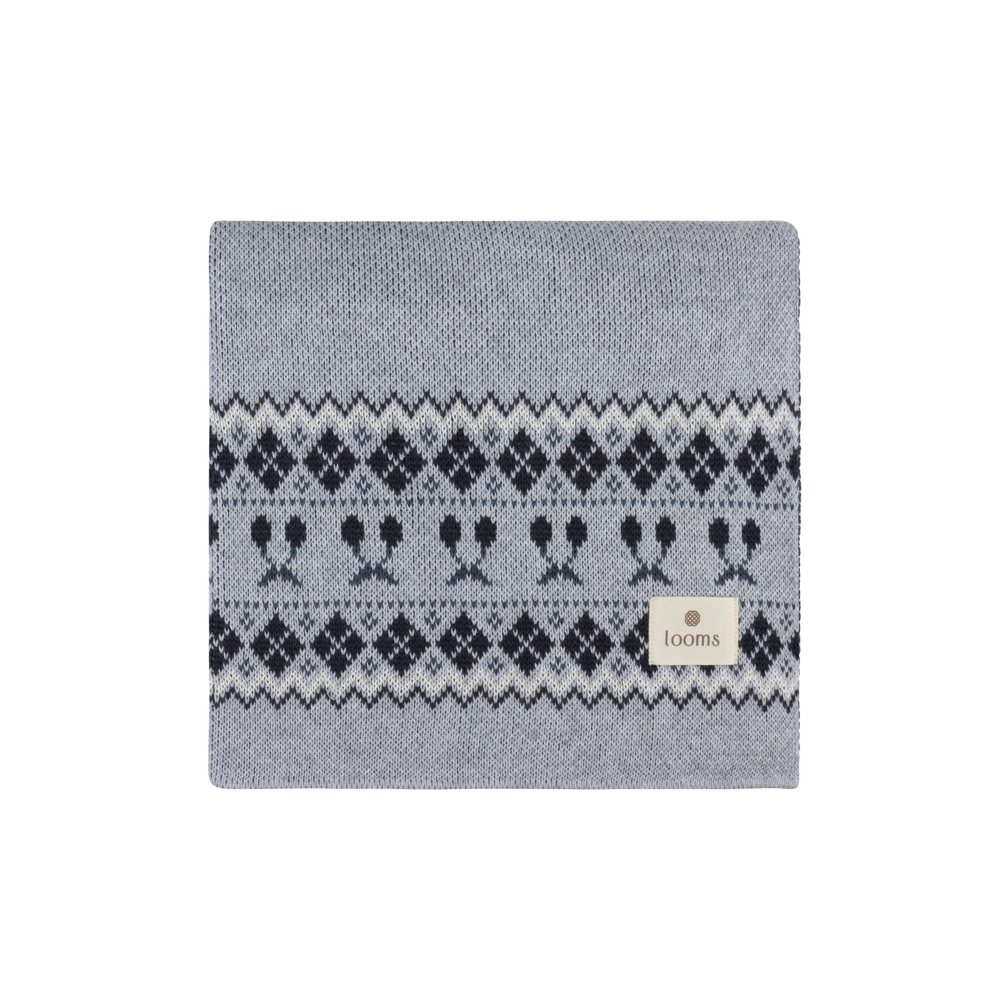 Fair Isle Blanket - Blue