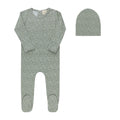 Liberty/Berry Footie & Beanie - Blue Print