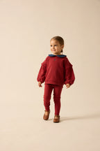 Sweeet Campaign Toddler Ruffle Sweatshirt Set - Vintage Red