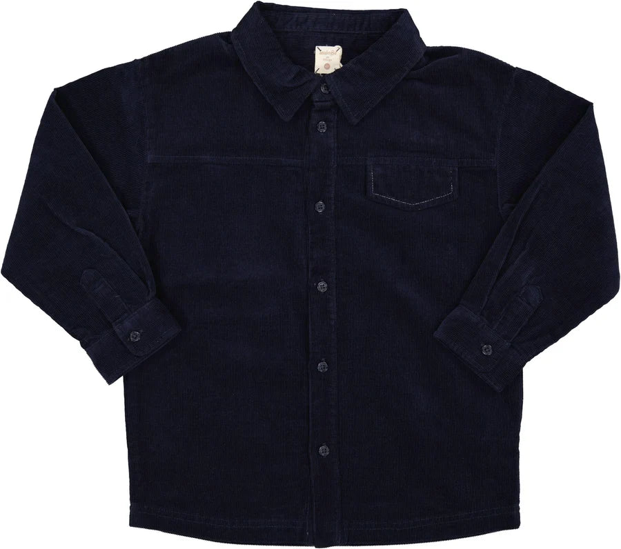 Corduroy Shirt-Navy - 2T