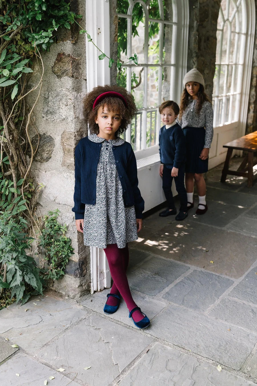 Daisy Floral Dress Dusty Blue - 3T