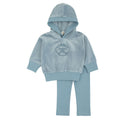 Velour Embossed Set - Baby Blue
