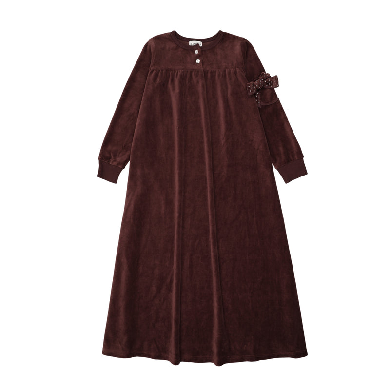 Studded Bow Maxi Dress - Burgundy