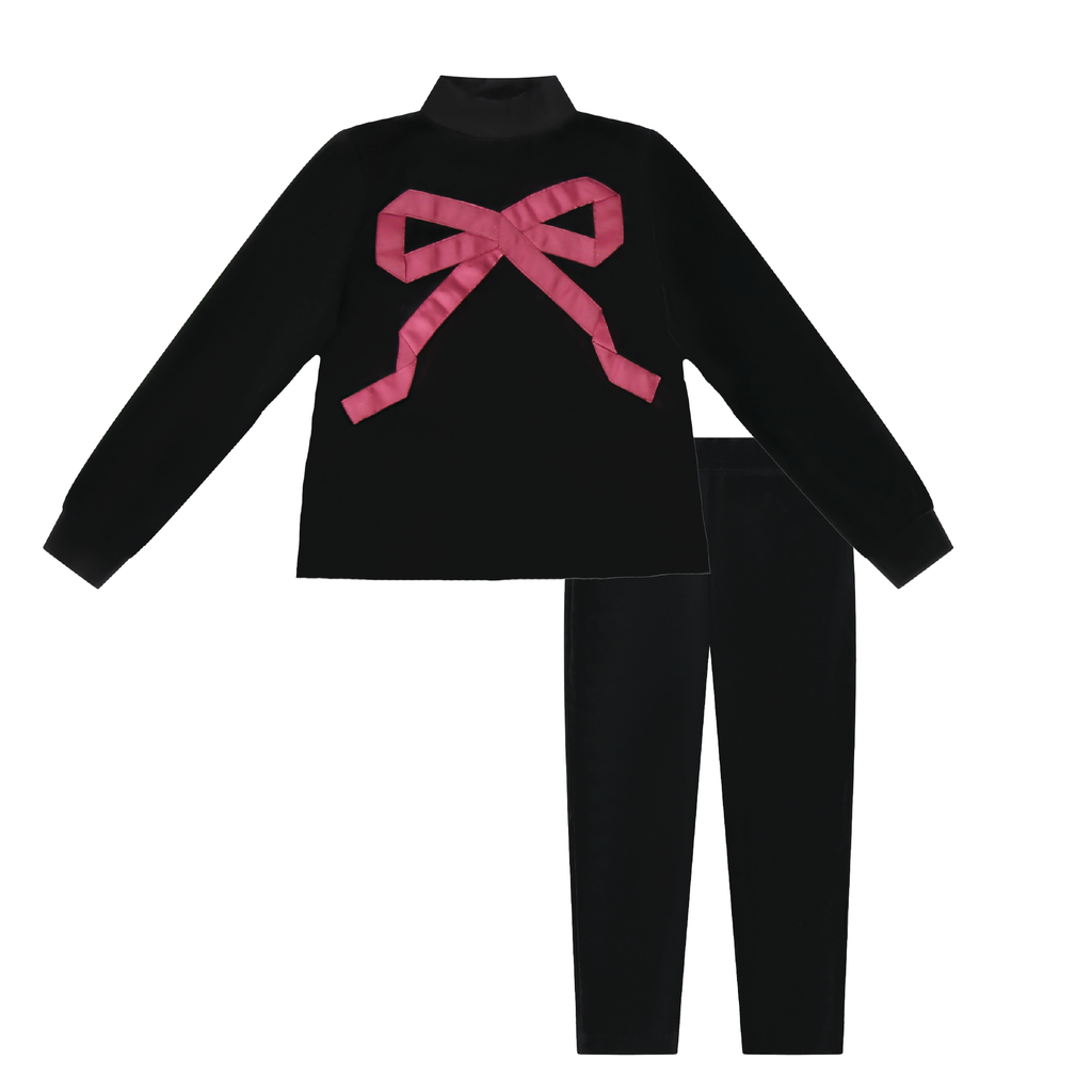Raspberry Ribbon Bow Shabbos Lounge Set