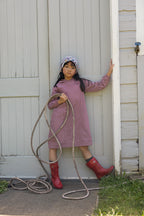 Acid Wash Dress - Mauve Chalk