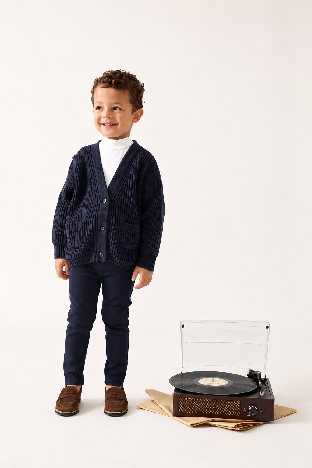 Grandpa Cardigan - Navy